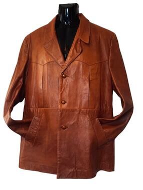 Vintage Leather Jacket Elegante by Grais Sz 44 Reg Made in USA Soft Supple EUC